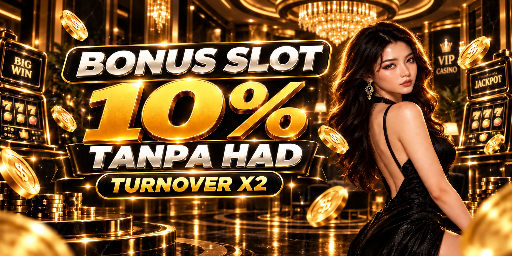 Bonus Deposit Tanpa Had 10% Slot sahaja（Kecuali Mega888/Kiss918）